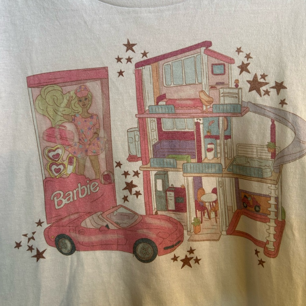 Barbie Dream House women’s white size medium M t-shirt Boise Babes brand - Picture 2 of 4